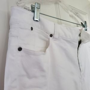 Talbots white Curvy ankle pants denim-feel  Plus size petite length 20WP or sz 8